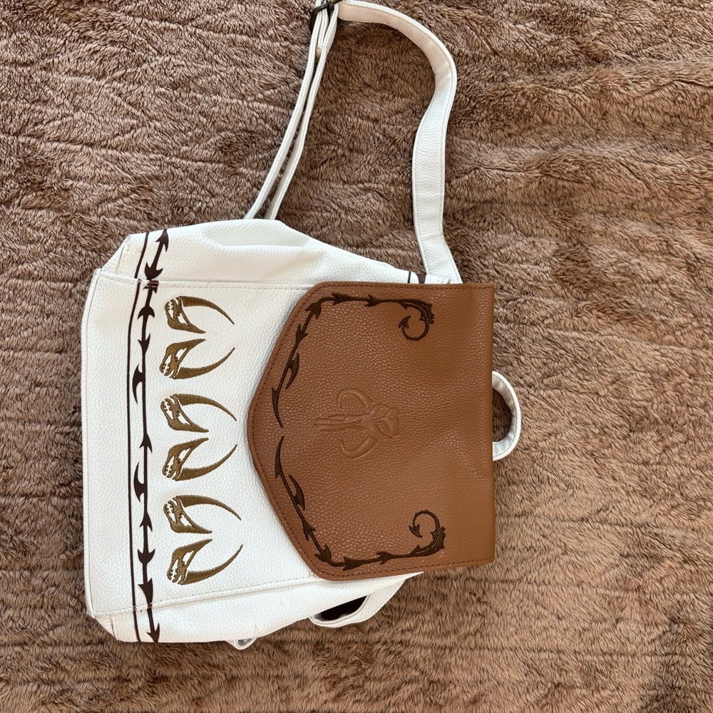 Danielle Nicole White and Brown Backpack